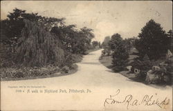 A Walk in Highland Park Postcard