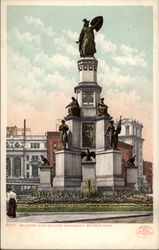 Soldiers and Sailors Monument Detroit, MI Postcard Postcard