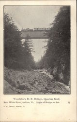Woodstock RR Bridge, Quechee Gulf White River Junction, VT Postcard Postcard