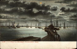 RR Wharf by Moonlight Postcard