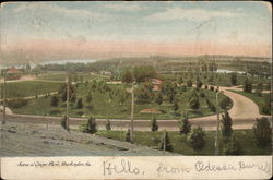 Scene at Crapo Park Burlington, IA Postcard Postcard