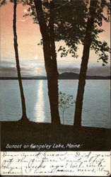 Sunset, Rangeley Lake Maine Postcard Postcard