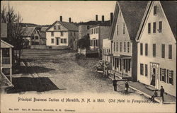 Principal Business Section in 1860 Meredith, NH Postcard Postcard