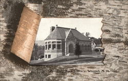 Pillsbury Free Library Warner, NH Postcard Postcard