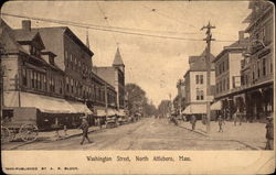 Washington Street North Attleboro, MA Postcard Postcard