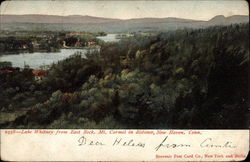 Lake Whitney from East Rock, Mt. Carmel in Distance, 1958 Postcard