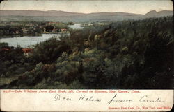 Lake Whitney from East Rock, Mt. Carmel in Distance, 1958 New Haven, CT Postcard Postcard