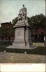 Soldiers Monument Charlestown, MA Postcard Postcard