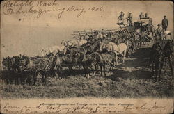 Combined Harvester and Thresher in the Wheat Belt Washington Postcard Postcard