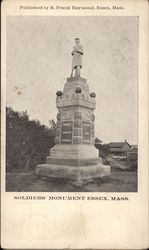 Soldiers' Monument Essex, MA Postcard Postcard