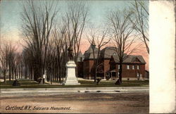 Soldiers Monument Cortland, NY Postcard Postcard