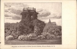 Pagoda on Grounds of John Lewis Childs Postcard