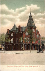 Association Building and Post Office Ocean Grove, NJ Postcard Postcard