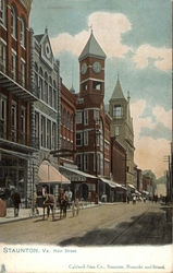 Main Street Staunton, VA Postcard Postcard