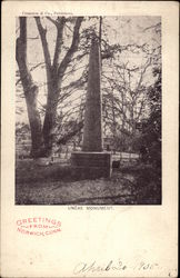 Uncas Monument Postcard