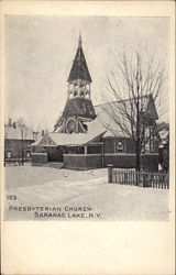 Presbyterian Church Saranac Lake, NY Postcard Postcard