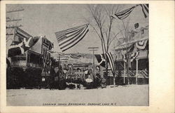 Looking down Broadway Saranac Lake, NY Postcard Postcard