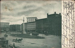 West Bldg., Public Square Watertown, NY Postcard Postcard