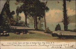 Trophy Point and view of Hudson River Postcard