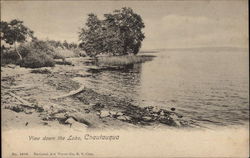 View Down the Lake Chautauqua, NY Postcard Postcard
