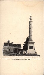 Butterfield Monument, National Cemetery Fredericksburg, VA Postcard Postcard