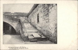 Old Coquina Stairway at Fort Marion Postcard