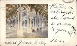 Library of Congress, Second Floor, Central Stair Hall Postcard