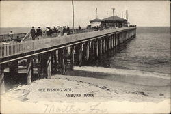 The Fishing Pier Asbury Park, NJ Postcard Postcard