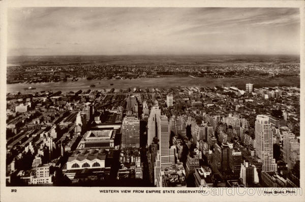 Western View from Empire State Observatory New York