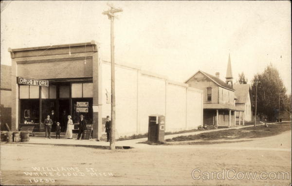 Drug Store, Williams St White Cloud Michigan