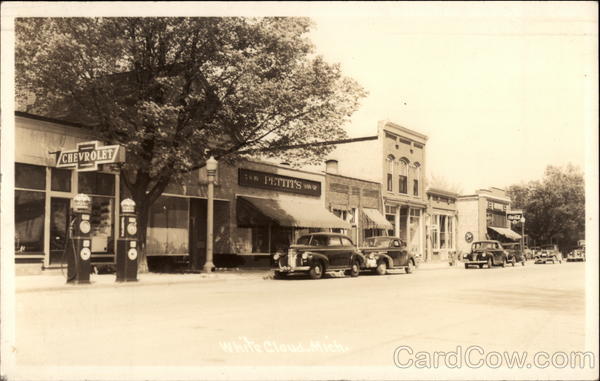 Street Scene White Cloud Michigan