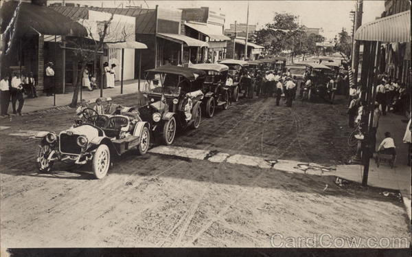 Cars Lined Up on the Street Wilson Kansas