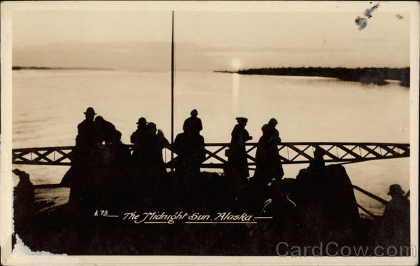 People Watching The Midnight Sun Alaska