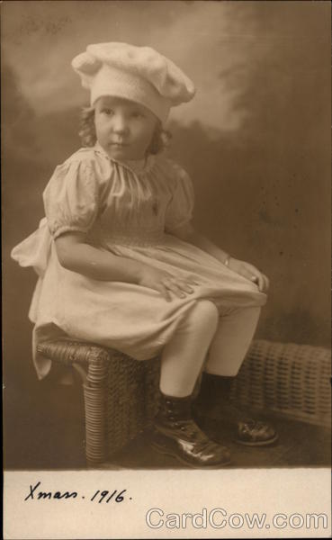 Xmas Portrait of Miriam Grace Fungo, 1916 Children