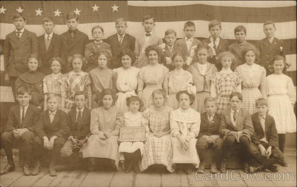 Patriotic Class photo, District 43, Room 116 School and Class Photos