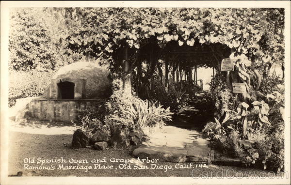 Old Spanish Oven and Grape Arbor, Ramona's Marriage Place San Diego California