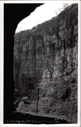 Looking Out of Natural Tunnel Postcard