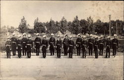 Military Men Standing for Review Postcard
