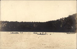 Canoes on the Lake Postcard