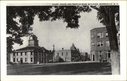 Court House and Peoples Bank Building Postcard