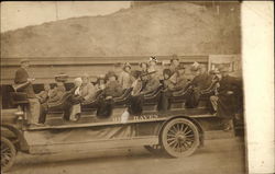 People Aboard a Viewing Car Postcard