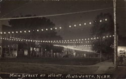 Main Street at Night Postcard