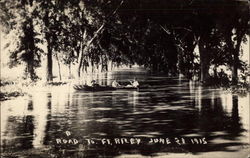 Flooded Road to Ft. Riley Fort Riley, KS Postcard Postcard