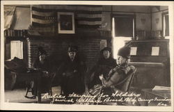 Ladies Sewing for Soldiers, Jewish Welfare Board Bldg Camp Funston, KS Postcard Postcard