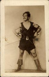 Actor Dressed as Pirate Theatre Postcard Postcard
