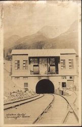 Western Portal Connaught Tunnel Postcard