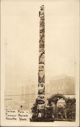 Totem Pole in Pioneer Square Seattle, WA Postcard Postcard