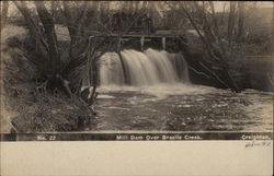 Mill Dam Over Brazile Creek Creighton, NE Postcard Postcard