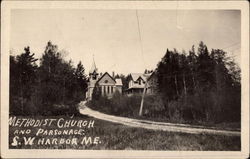 Methodist Church and Parsonage Southwest Harbor, ME Postcard Postcard