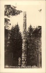 The Community Totem Pole Sitka, AK Postcard Postcard